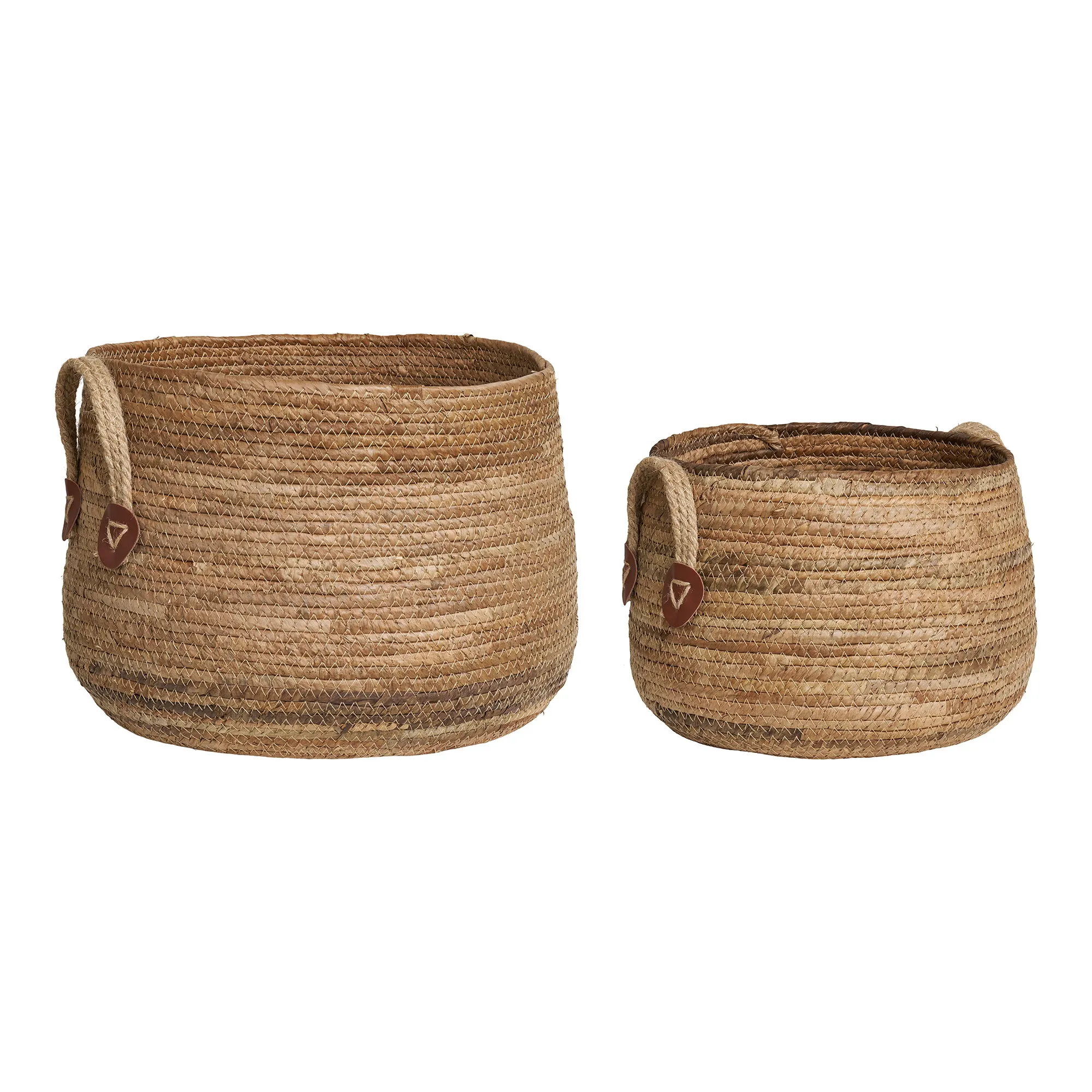 tinkaro Aosta Körbe Set aus Bananenblatt 30,5/39 cm Natur