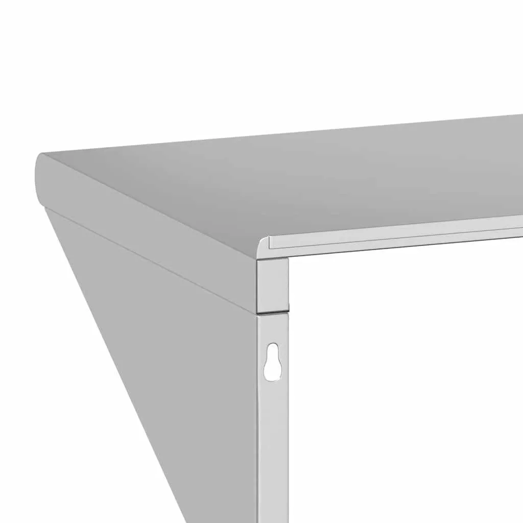 Wandregal Edelstahl 50 x 30 x 31 cm Silbern