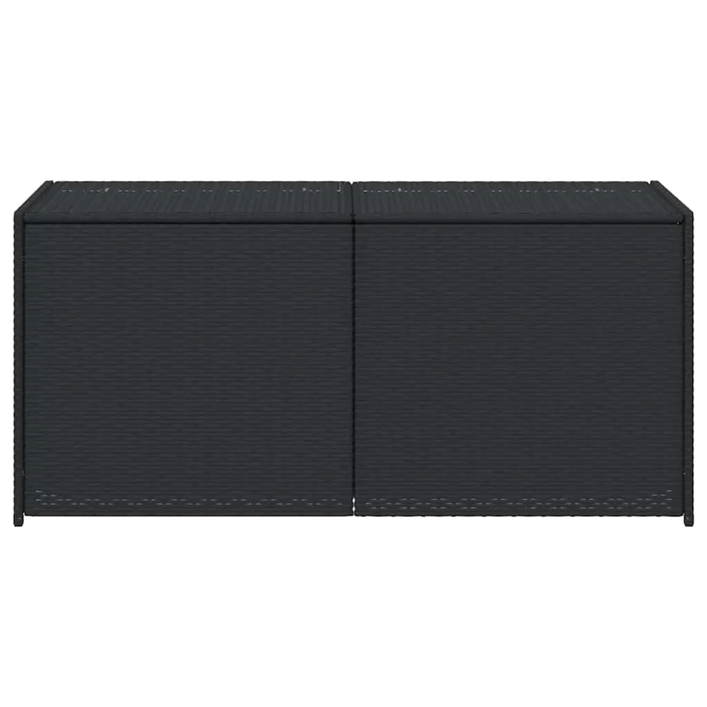 Gartentruhe Schwarz 283L Poly Rattan