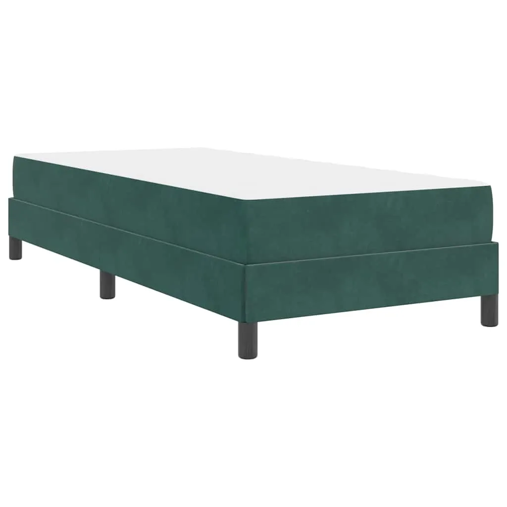 Boxspringbett mit Matratze, Stoff, 203 x 80 x 45 cm, Dunkelgrün