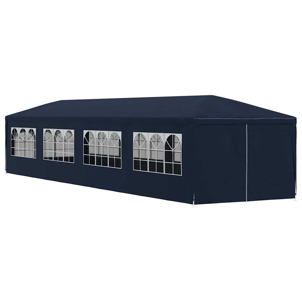 Blaues Gartenzelt 12x3x2,55 m mit Stahlrahmen und abnehmbaren Seitenteilen