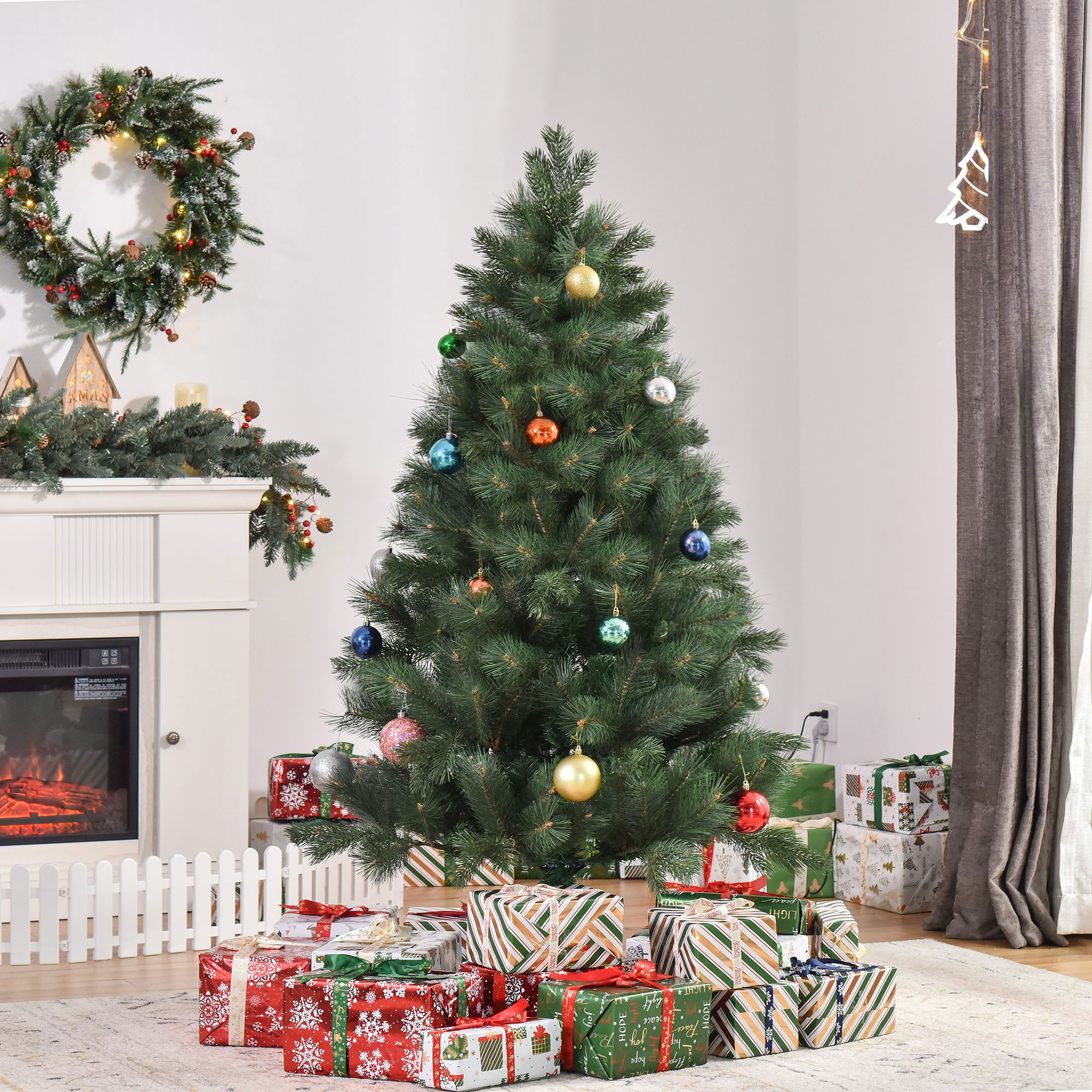 Künstlicher Weihnachtsbaum Tanne Ø90 x 180 cm Kunststoff Grün
