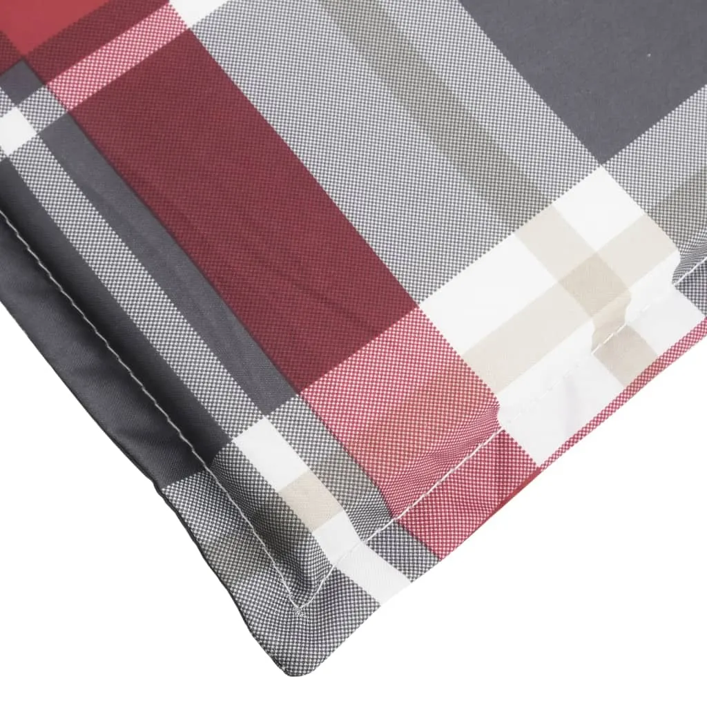 Liegenauflage Oxford-Gewebe 200x60x3 cm Rot kariert