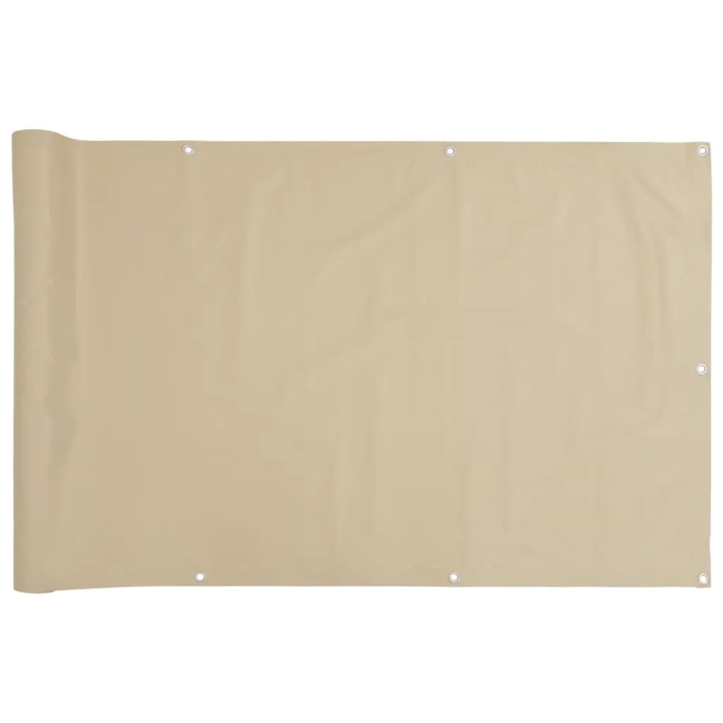 Wasserdichter Balkonsichtschutz 90 x 400 cm Beige