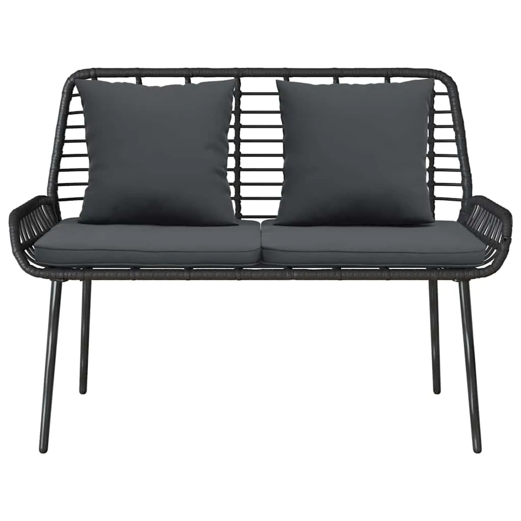 Gartenmöbelset Poly-Rattan 109x63x83 cm Schwarz Anthrazit