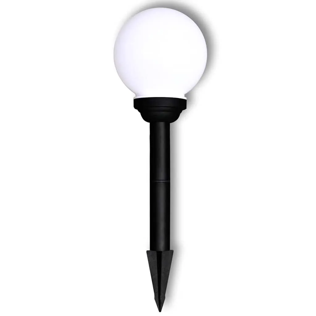 4-teilige LED-Solarleuchten, 36/47 cm, glänzend Weiß
