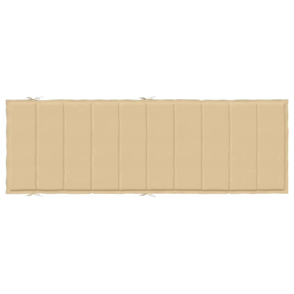 Bequeme Liegenauflage 186x58x4 cm in Melange Beige