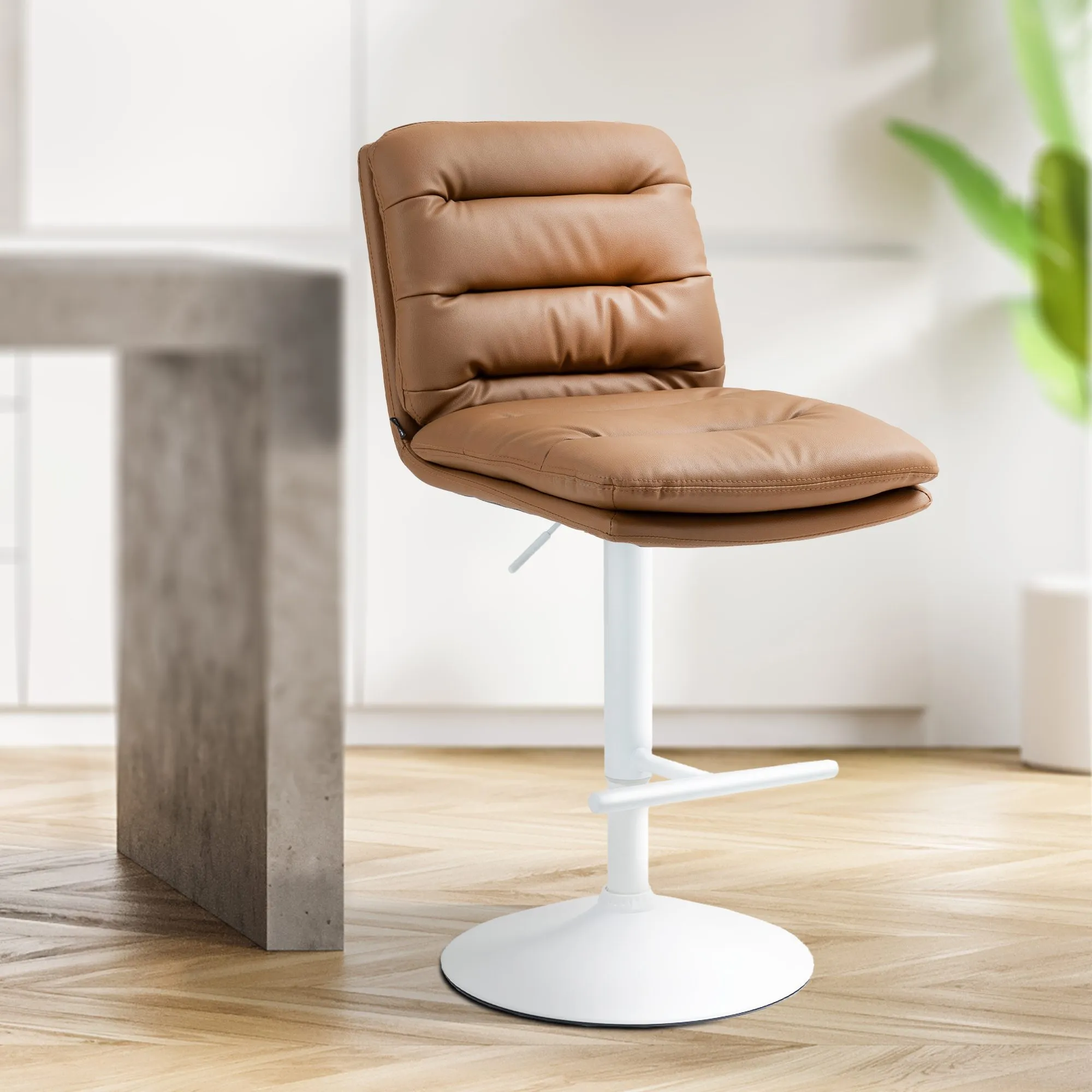 Barhocker Damar 94-116x42x56 cm hellbraun