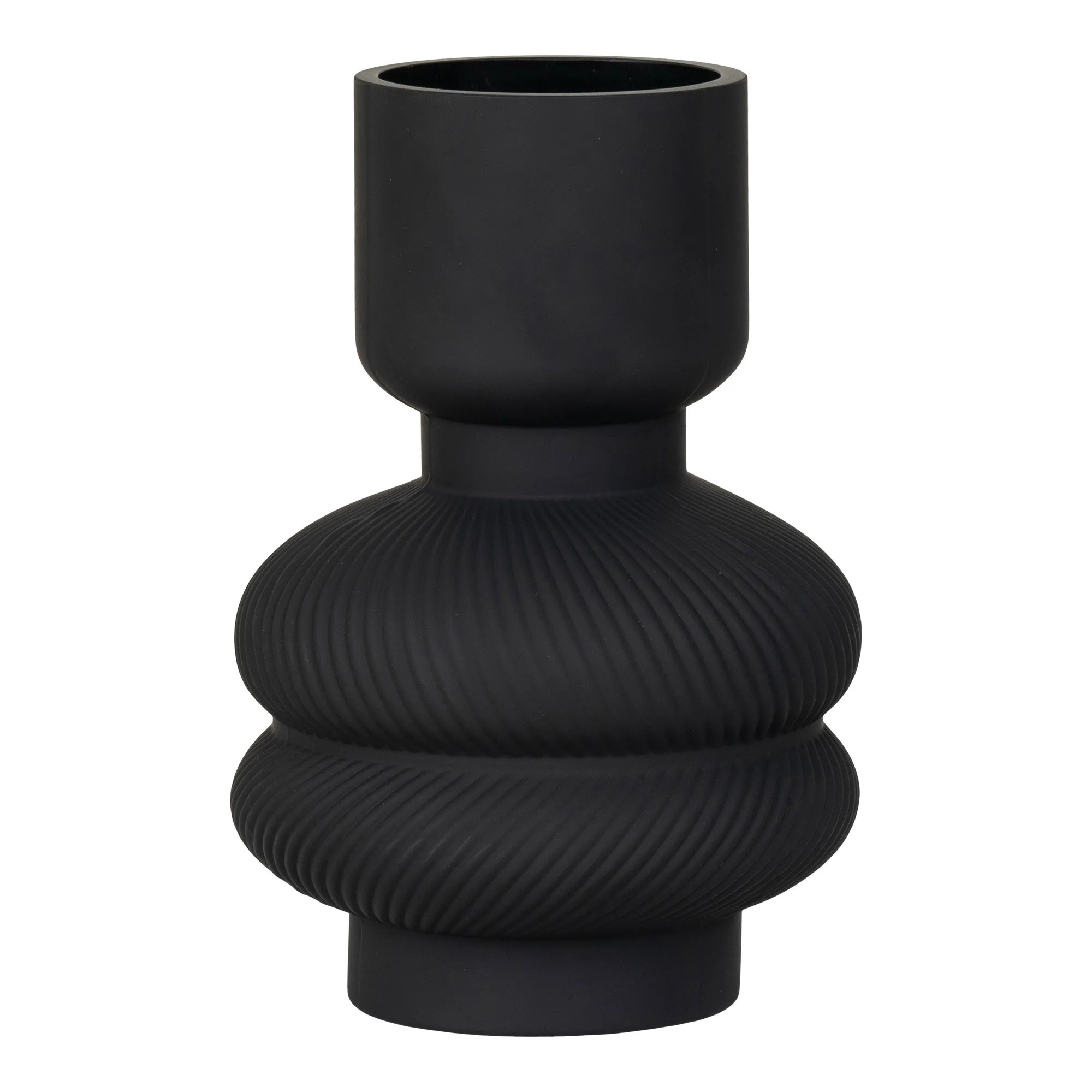 tinkaro Vase Glas Schwarz
