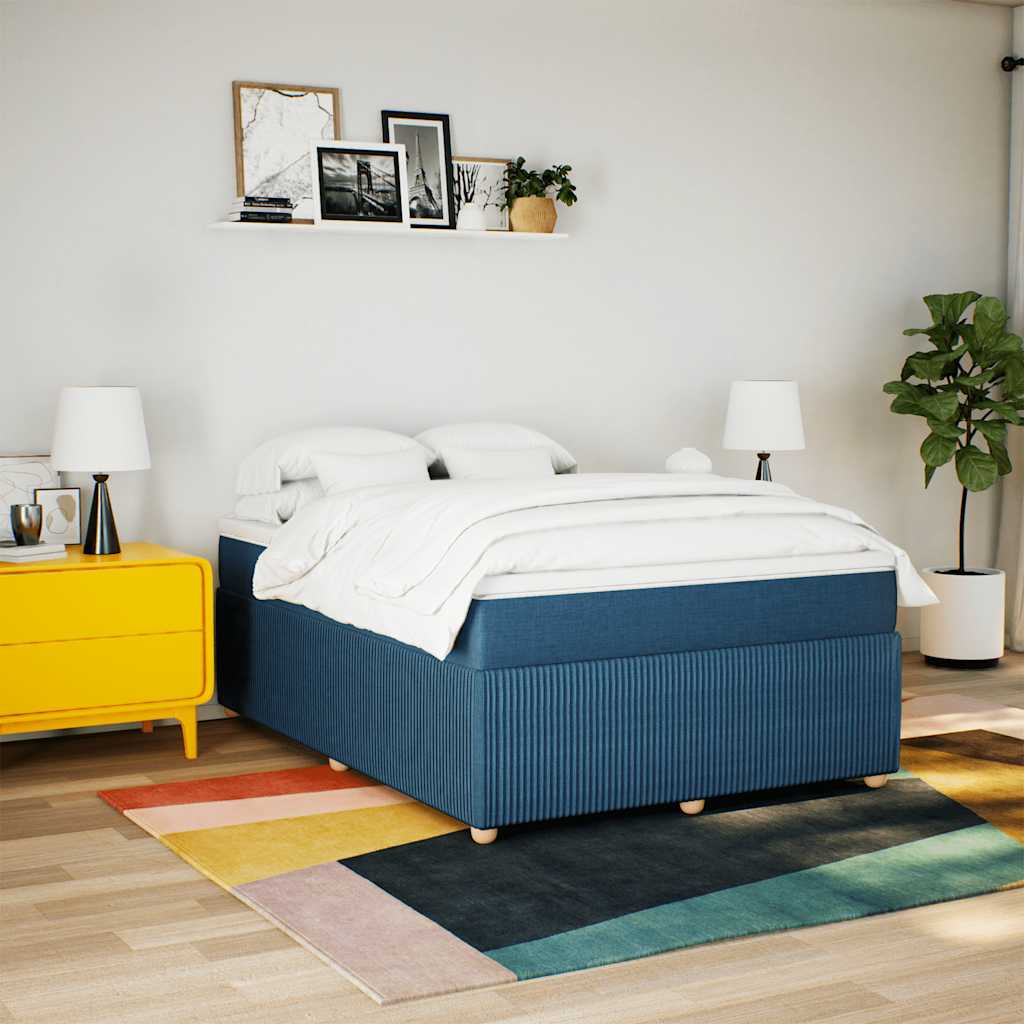 Boxspringbett Taschenfederkernmatratze 140x200 cm Blau