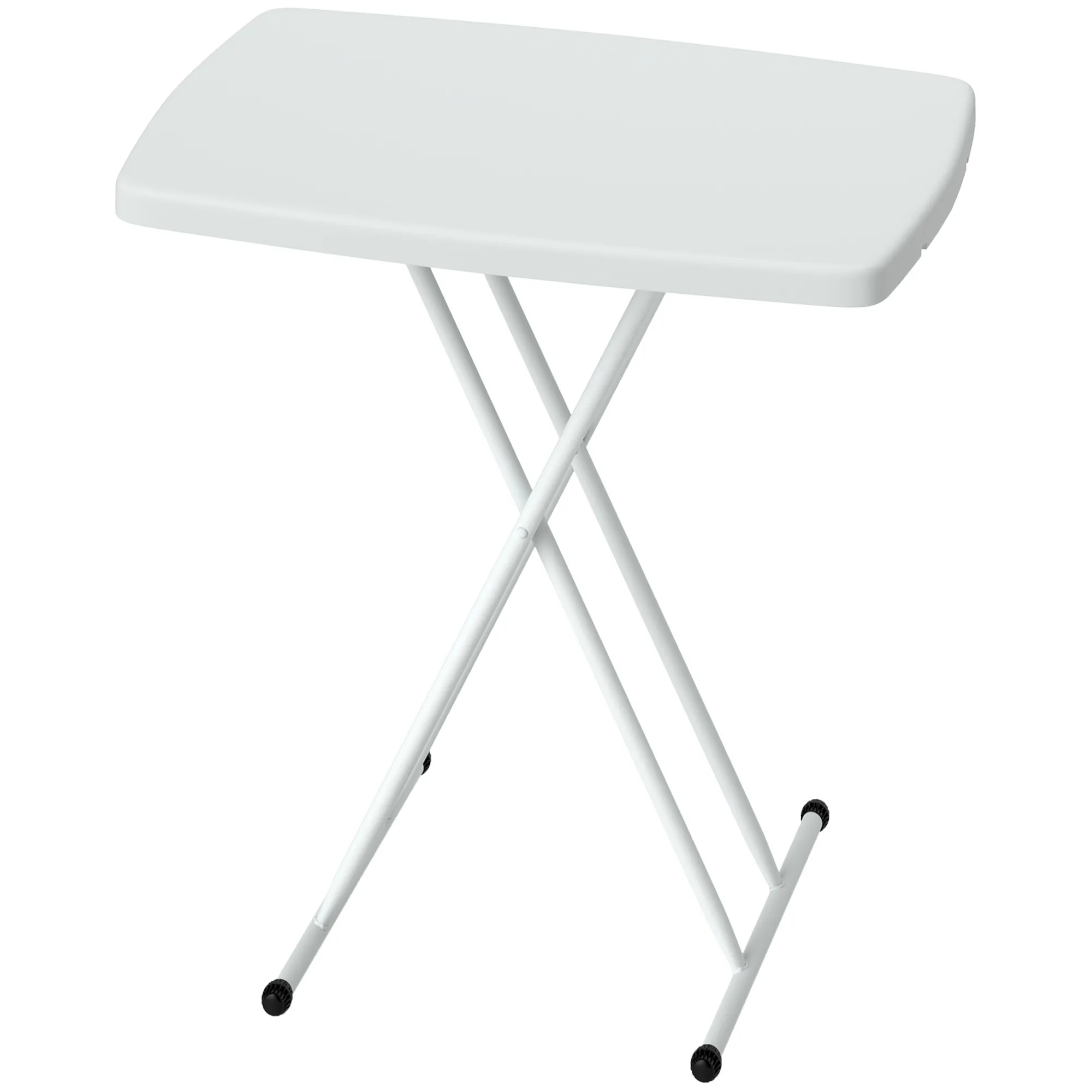 Faltbarer Outdoor Beistelltisch 76x50x74 cm in Weiß