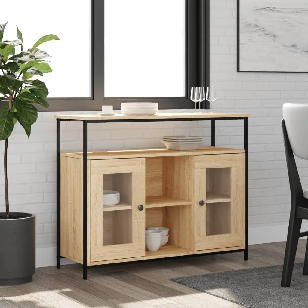 Klassisches Sideboard 100 x 35 x 80 cm in Sonoma-Eiche