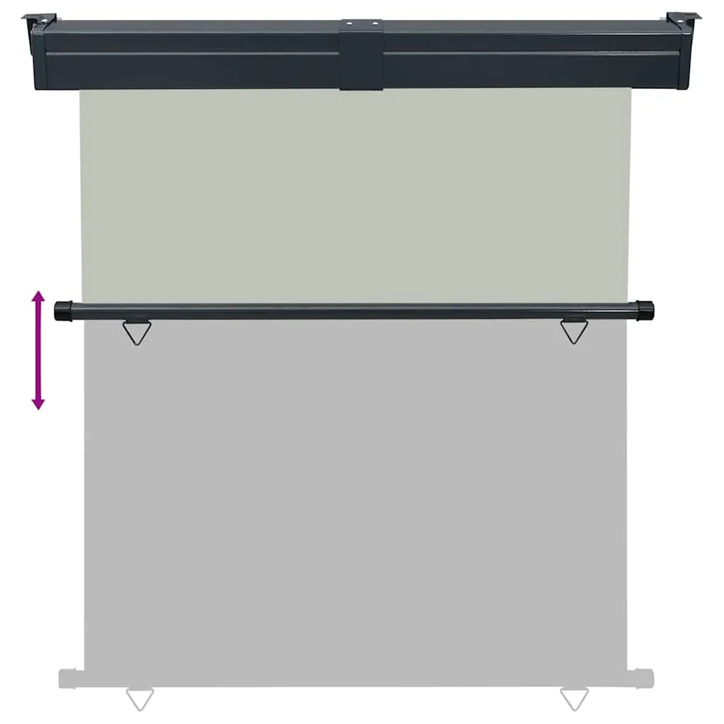 Seitenmarkise Grau 165 x 250 cm mit UV-beständigem Polyester