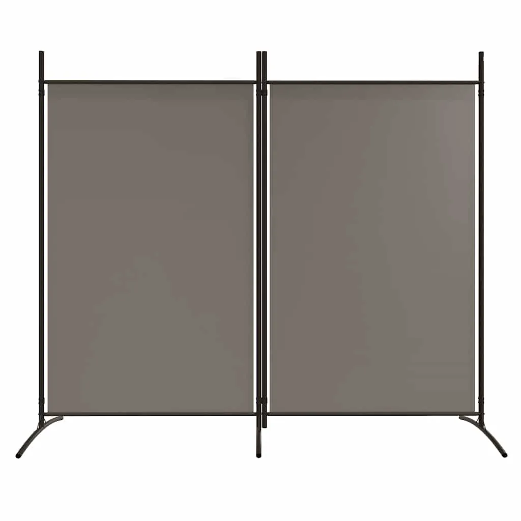 Paravent Raumteiler 175x180 cm Anthrazit Stoff mit 2 Paneelen