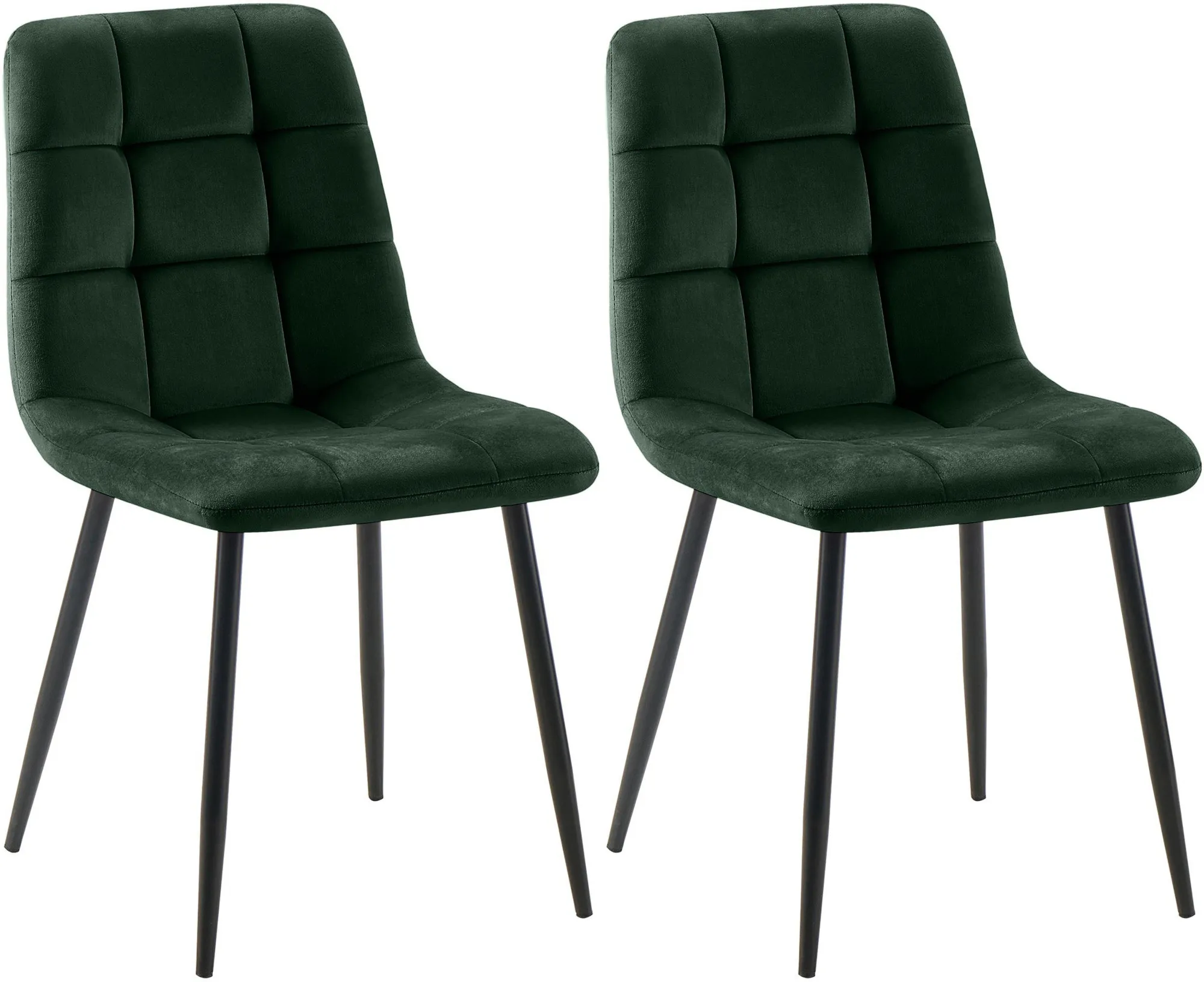 2er Set Esszimmerstühle Tilde 84x45x55 cm grün