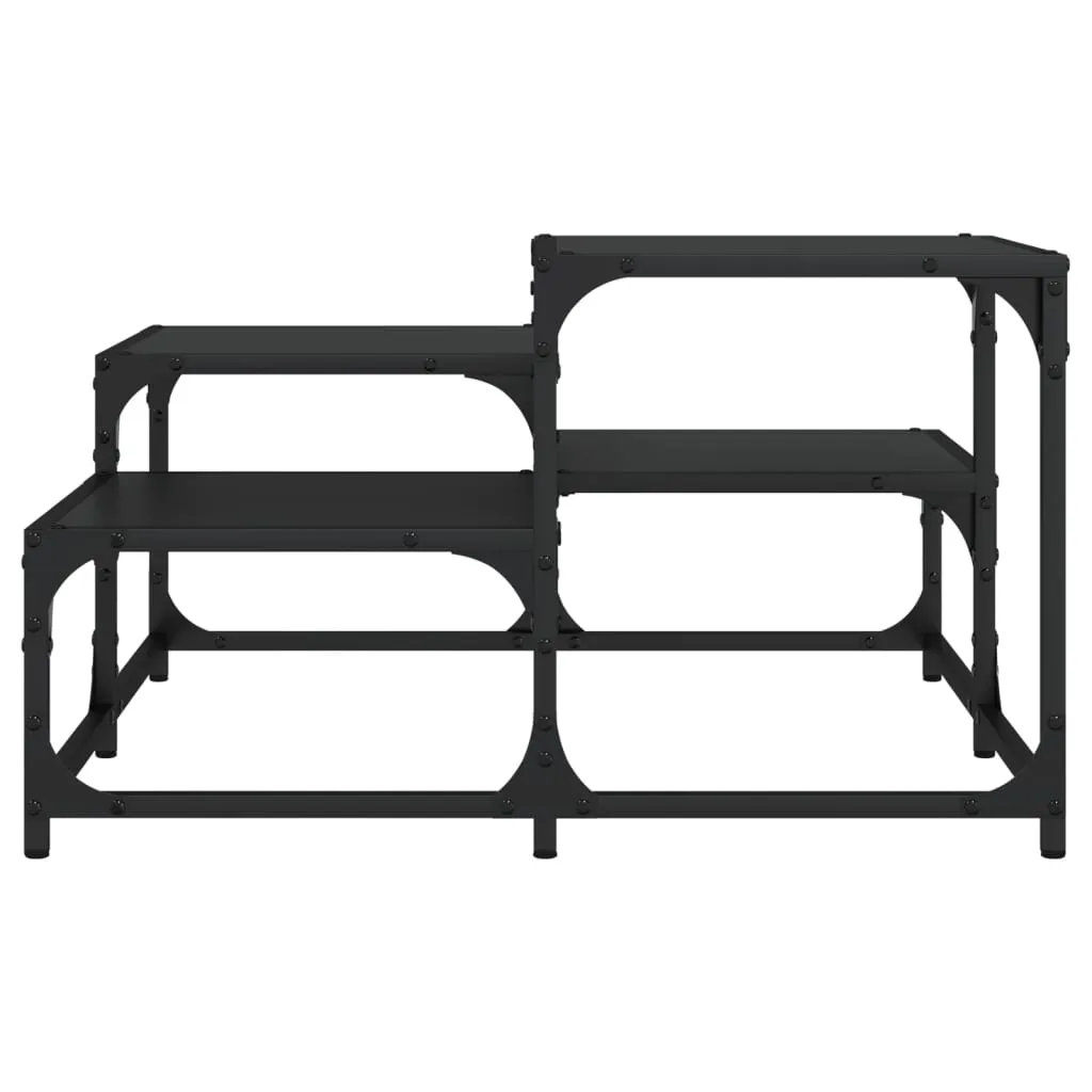 Stylischer Couchtisch 68 x 68 x 40 cm in Schwarz