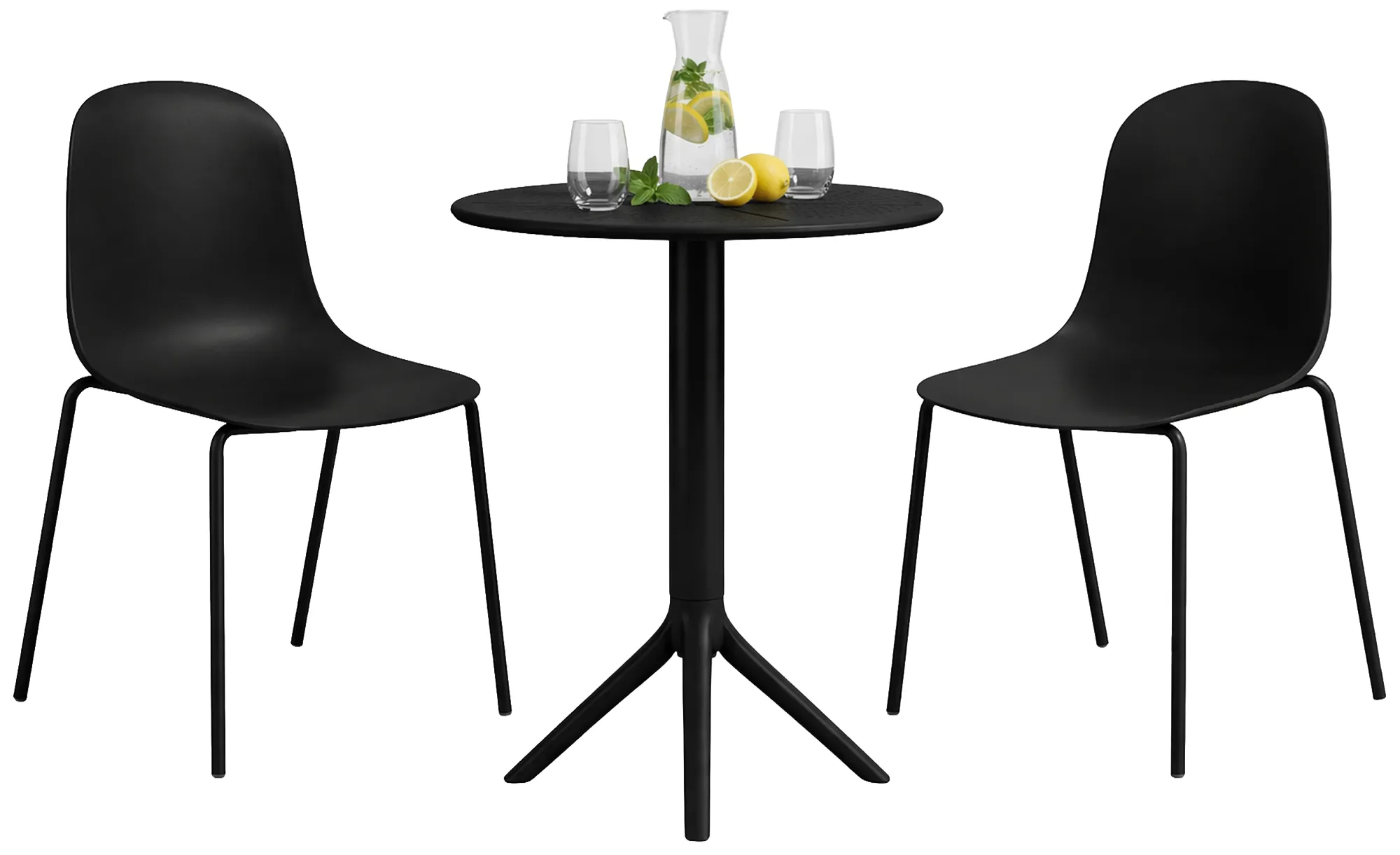 Gartenmöbel-Set Torin 162x85x60 cm schwarz