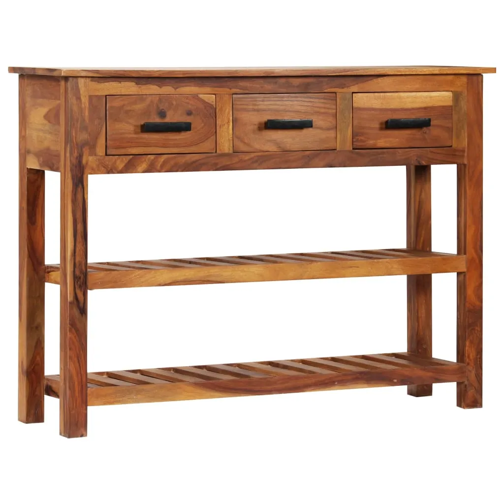 Sideboard aus Echtholz in Vintage-Stil, 110 x 30 x 80 cm, naturfarben