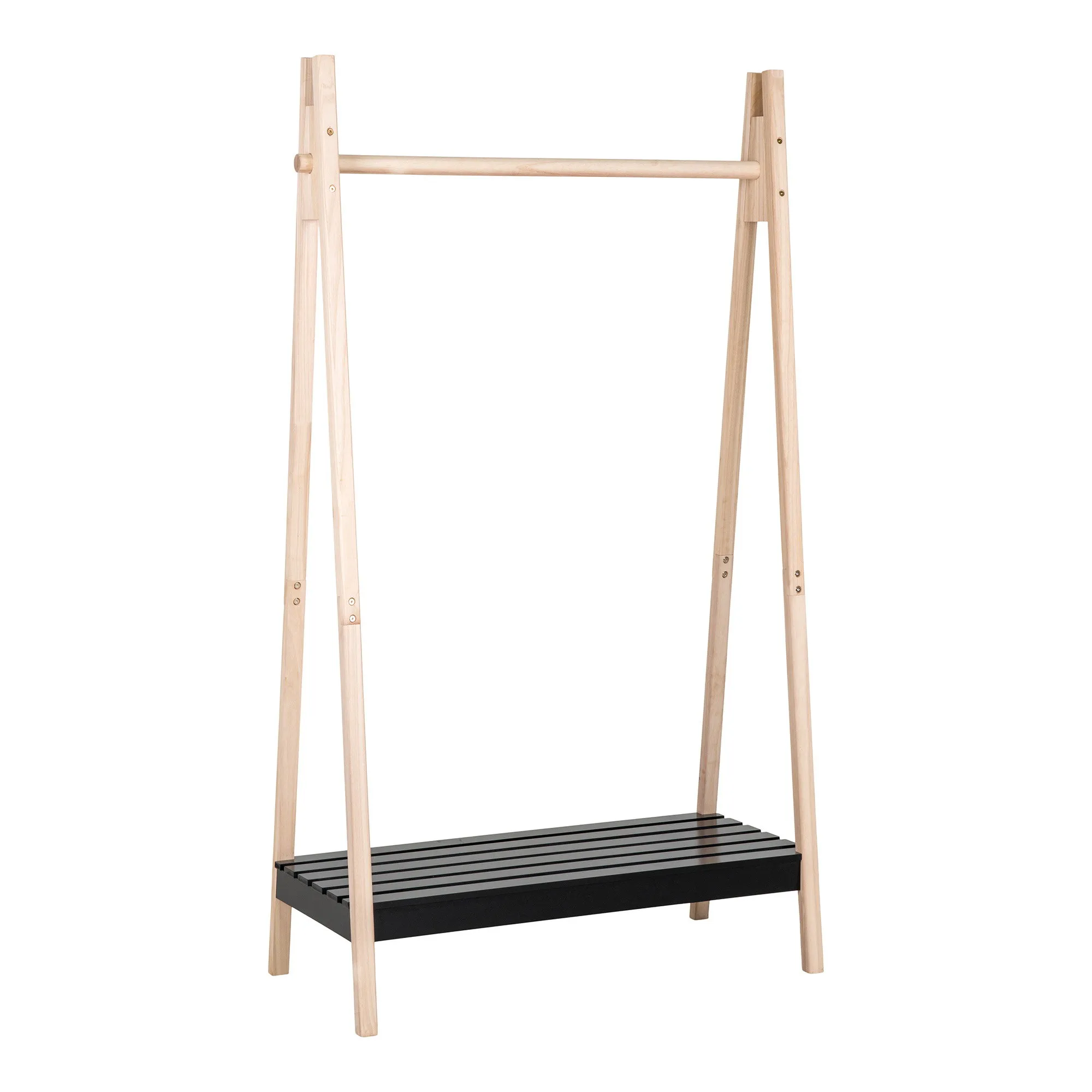 tinkaro Kleiderständer Torino MDF, Paulownia Natur / Schwarz