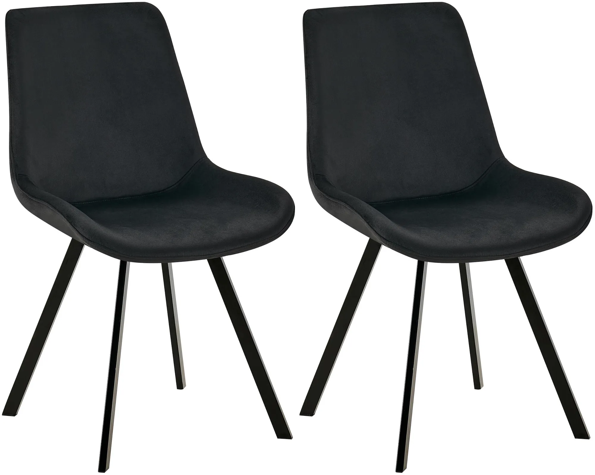 Esszimmerstuhl Lewes Drehstuhl 89x53x59 cm Schwarz