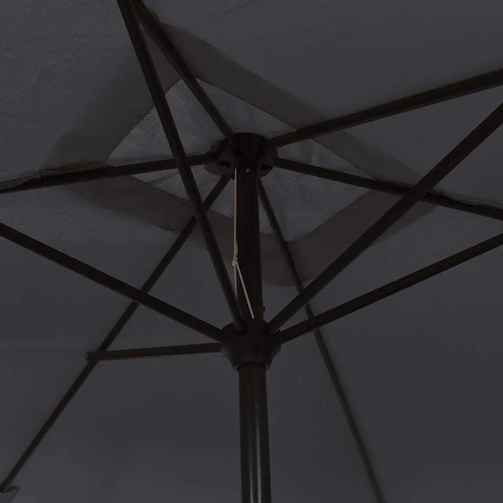 Eleganter Sonnenschirm 300x200x252 cm Schwarz mit Stahlgestell