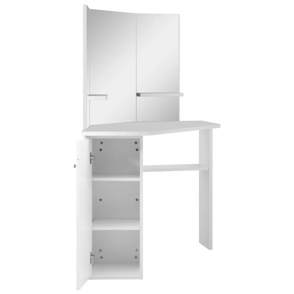 Eleganter weißer Schminktisch 111 x 54 x 141,5 cm aus MDF