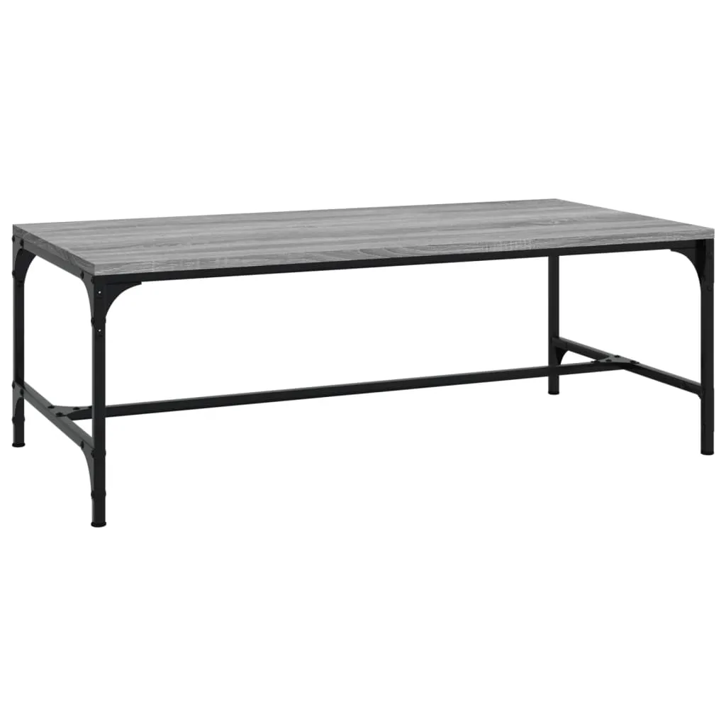 Industrieller Couchtisch 80 x 50 x 35 cm in Grau Sonoma