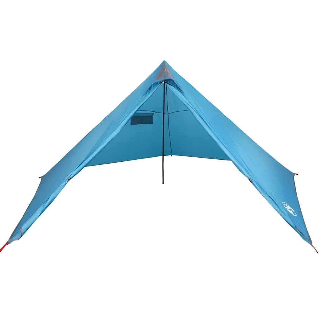 Familienzelt Tipi 427x411x178 cm Blau wasserdicht und leicht