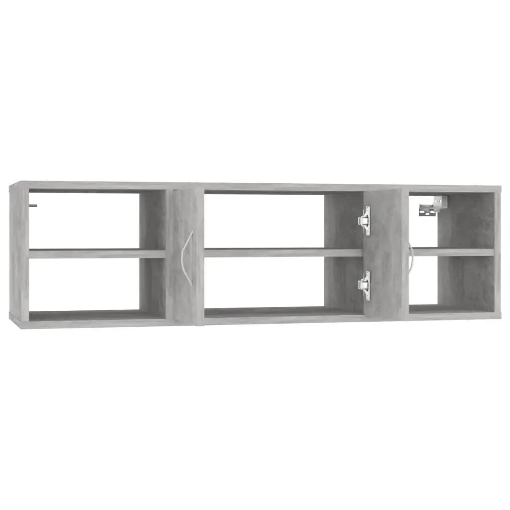 Wandregal Betongrau 102 x 30 x 29 cm aus Holzwerkstoff