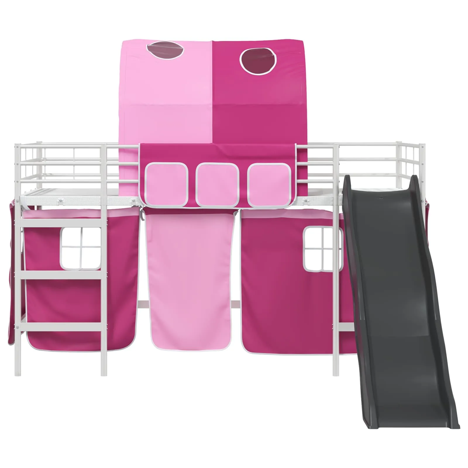 Kinder-Etagenbett 90 x 200 cm Weiß und Rosa