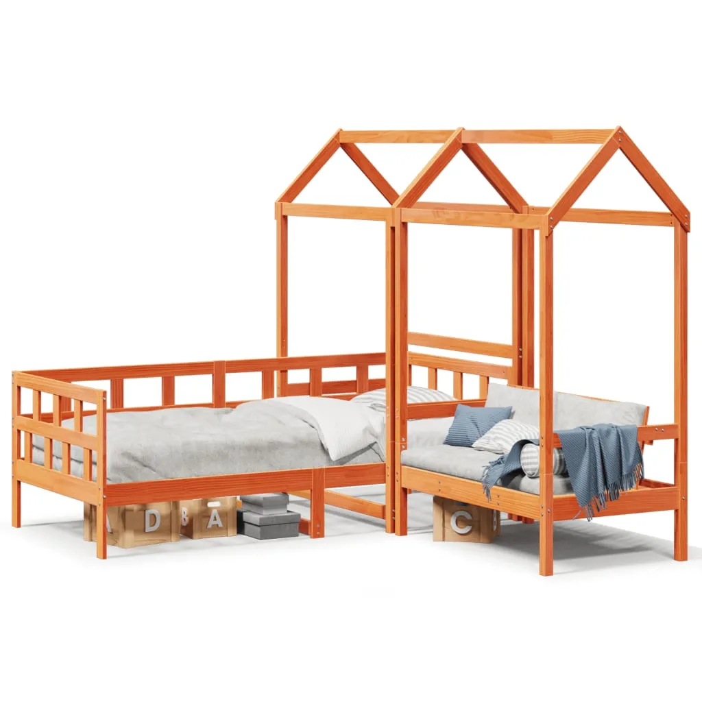 Vielseitiges Tagesbett-Set 203,5 x 98 x 68,5 cm Wachsbraun