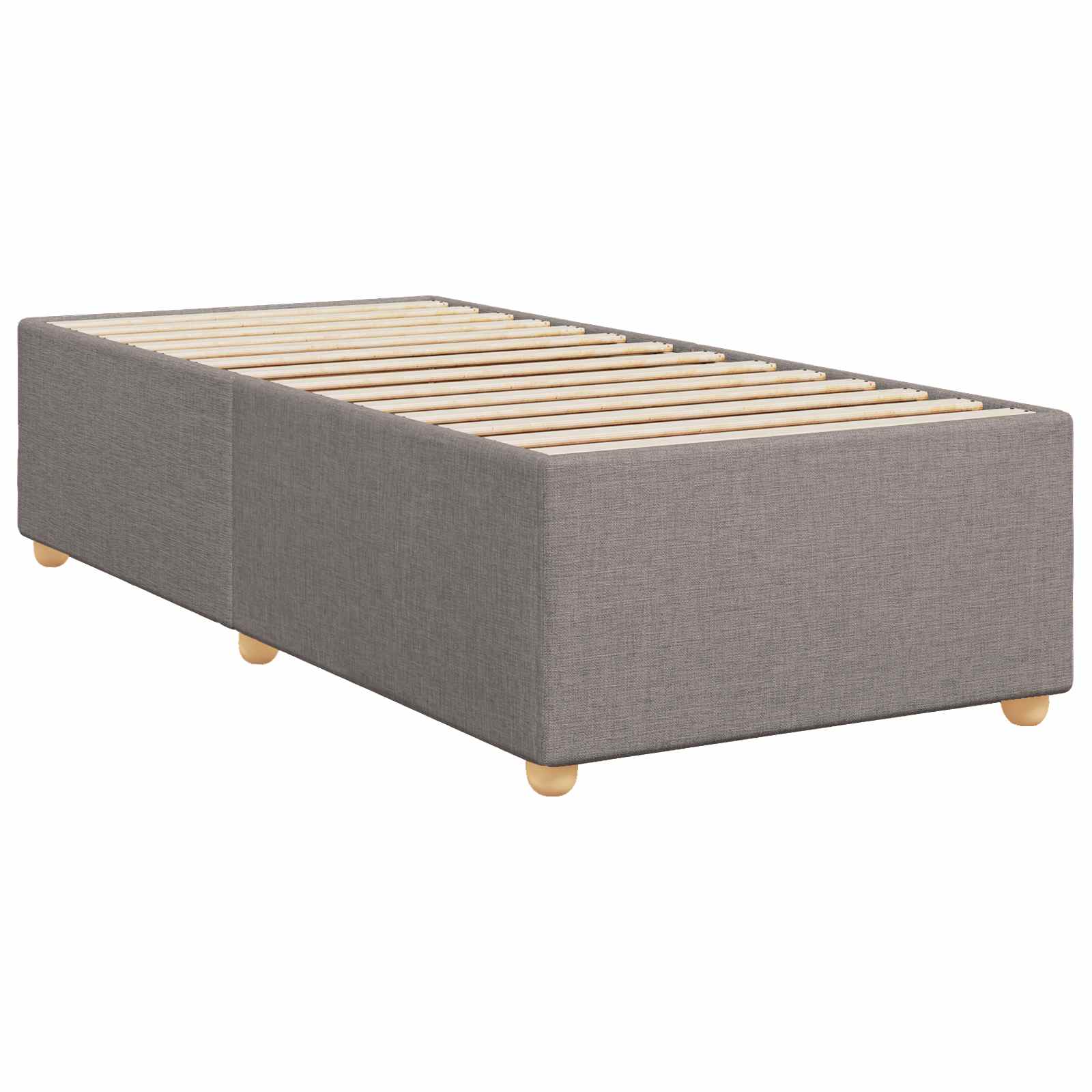 Boxspringbett 100x200 cm mit LED-Beleuchtung und Matratze Taupe