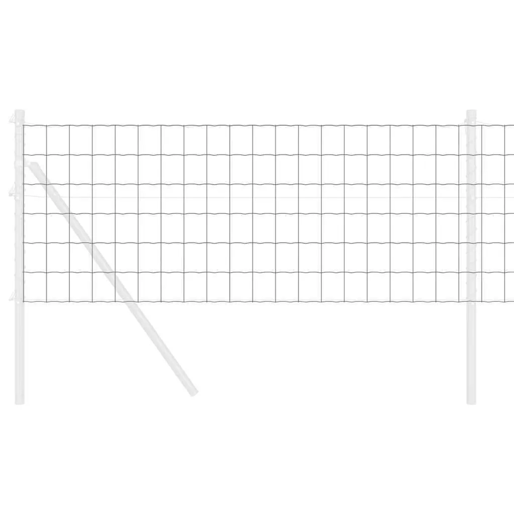 Eurozaun 0,4 x 10 m PVC-beschichtetes Eisen Grau