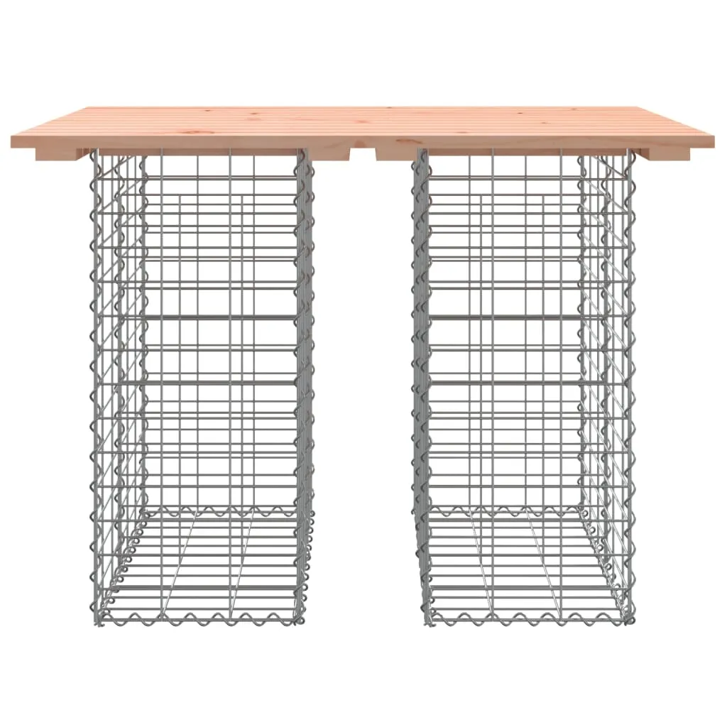 Gartentisch aus Gabionen 100x70x72 cm Massivholz Douglasie