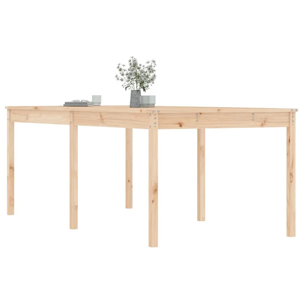 Klassischer Gartentisch aus Massivholz, 203,5 x 100 x 76 cm