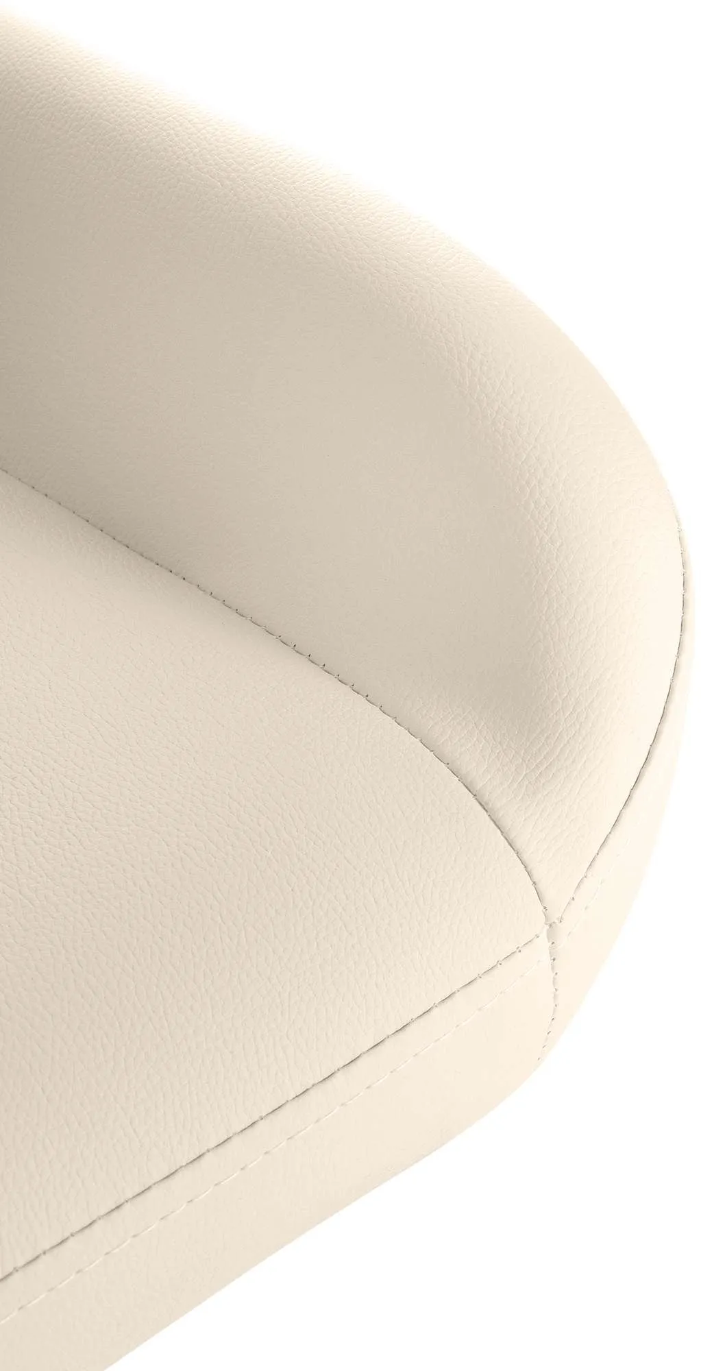 Kunstleder Hocker 51x52x89 cm creme