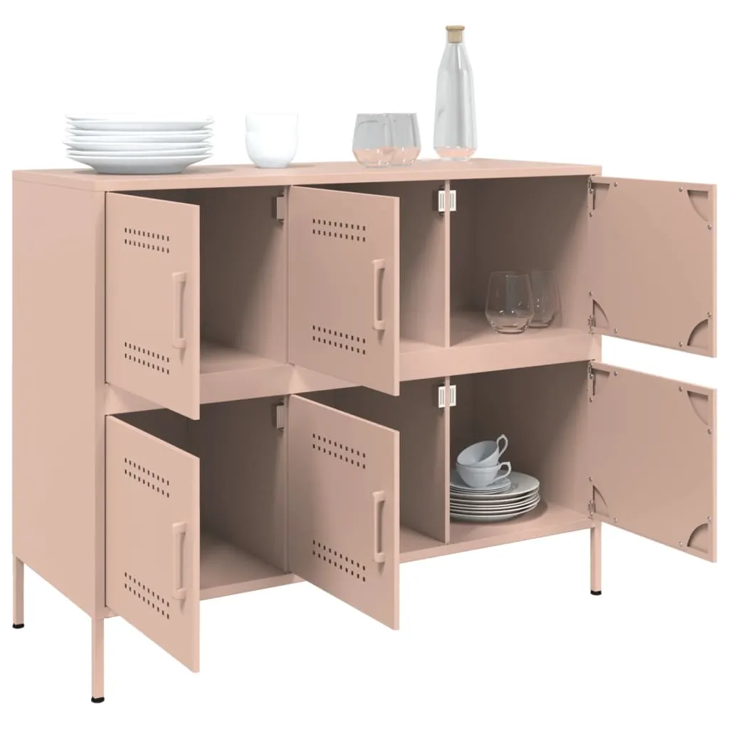 Robustes Sideboard 100,5 x 39 x 79 cm in Rosa