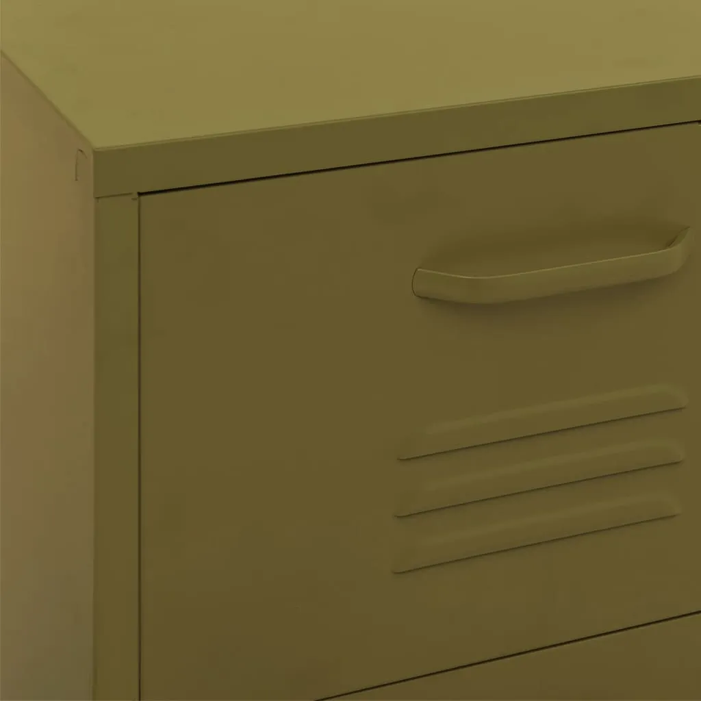Lagerschrank Olivgrün 42,5 x 35 x 101,5 cm aus Stahl