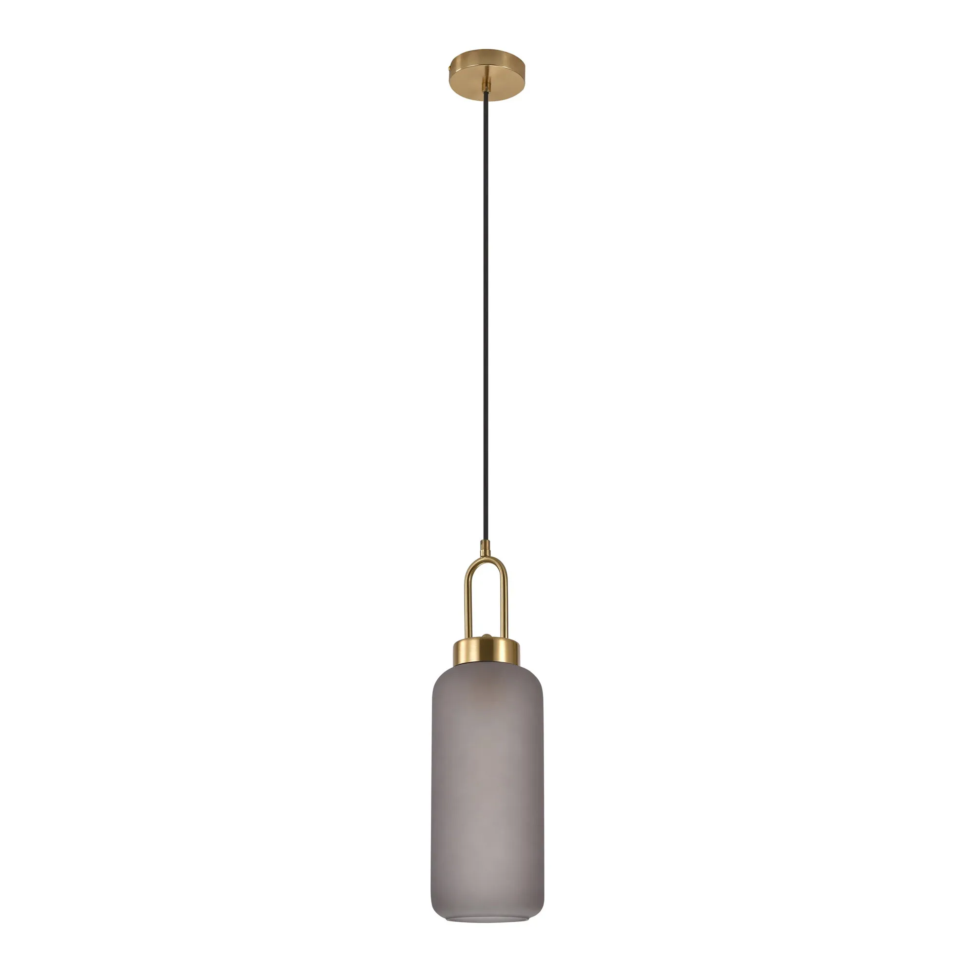 tinkaro Pendelleuchte Luton Glas, Stahl Messing