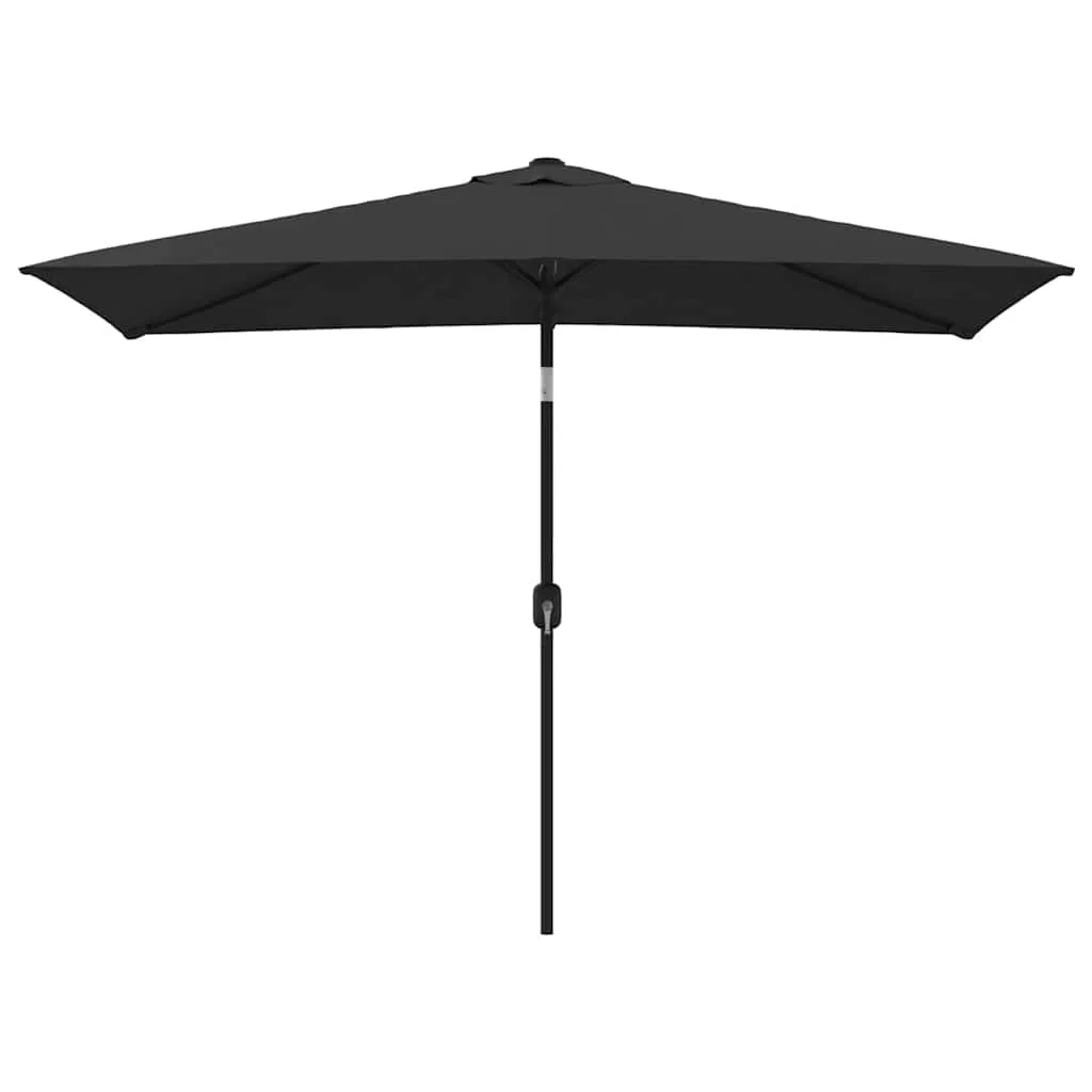 Sonnenschirm mit Metall-Mast 300x200 cm Schwarz Sonnenschirm mit Metall-Mast 300x200 cm Schwarz