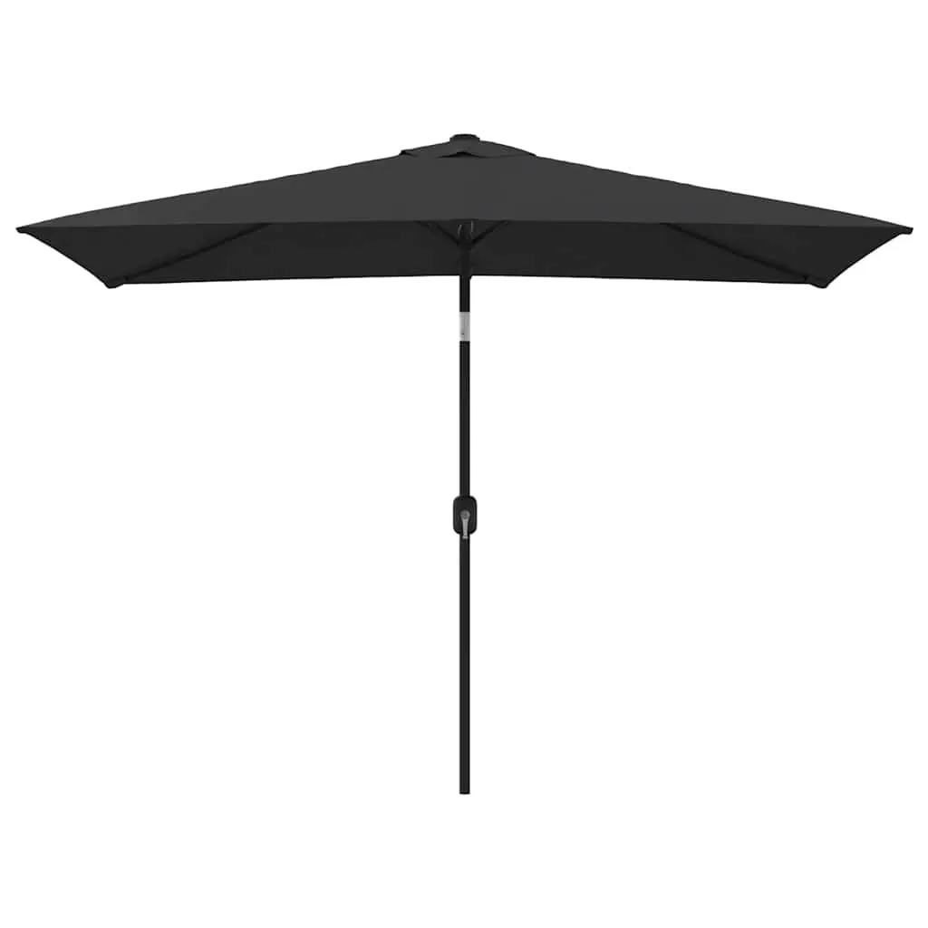 Eleganter Sonnenschirm 300x200x252 cm Schwarz mit Stahlgestell