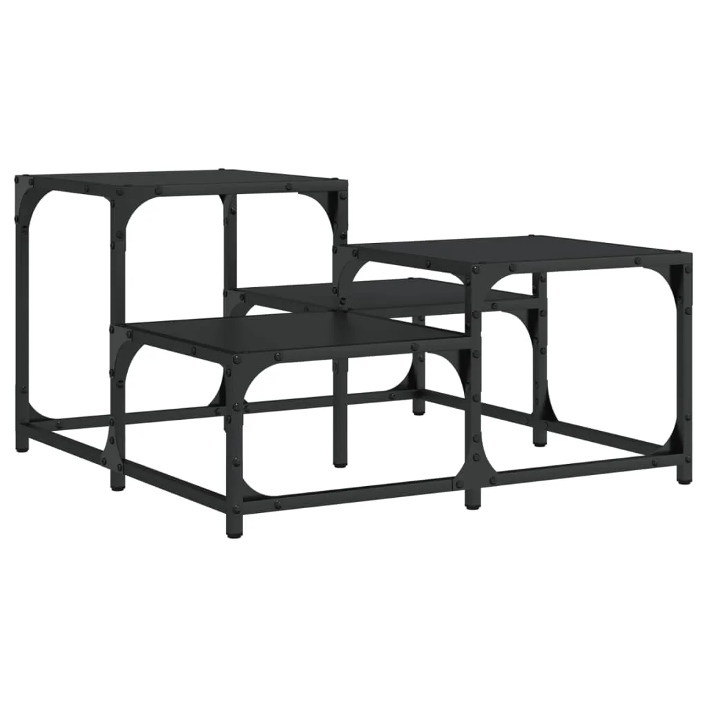 Stylischer Couchtisch 68 x 68 x 40 cm in Schwarz