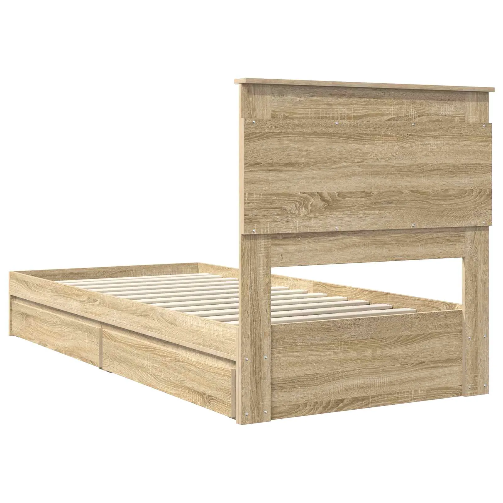 Aufbewahrungsbett 75 x 190 cm Sonoma-Eiche