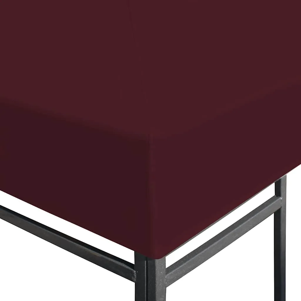 Pavillonabdeckung 3 x 3 m Bordeauxrot wasserdicht Polyester