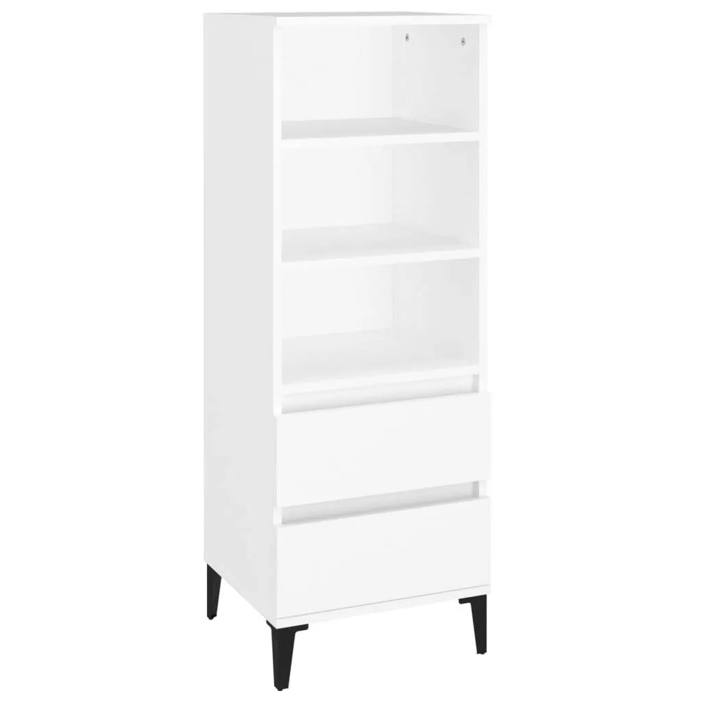 Highboard Weiß 40x36x110 cm Holzwerkstoff