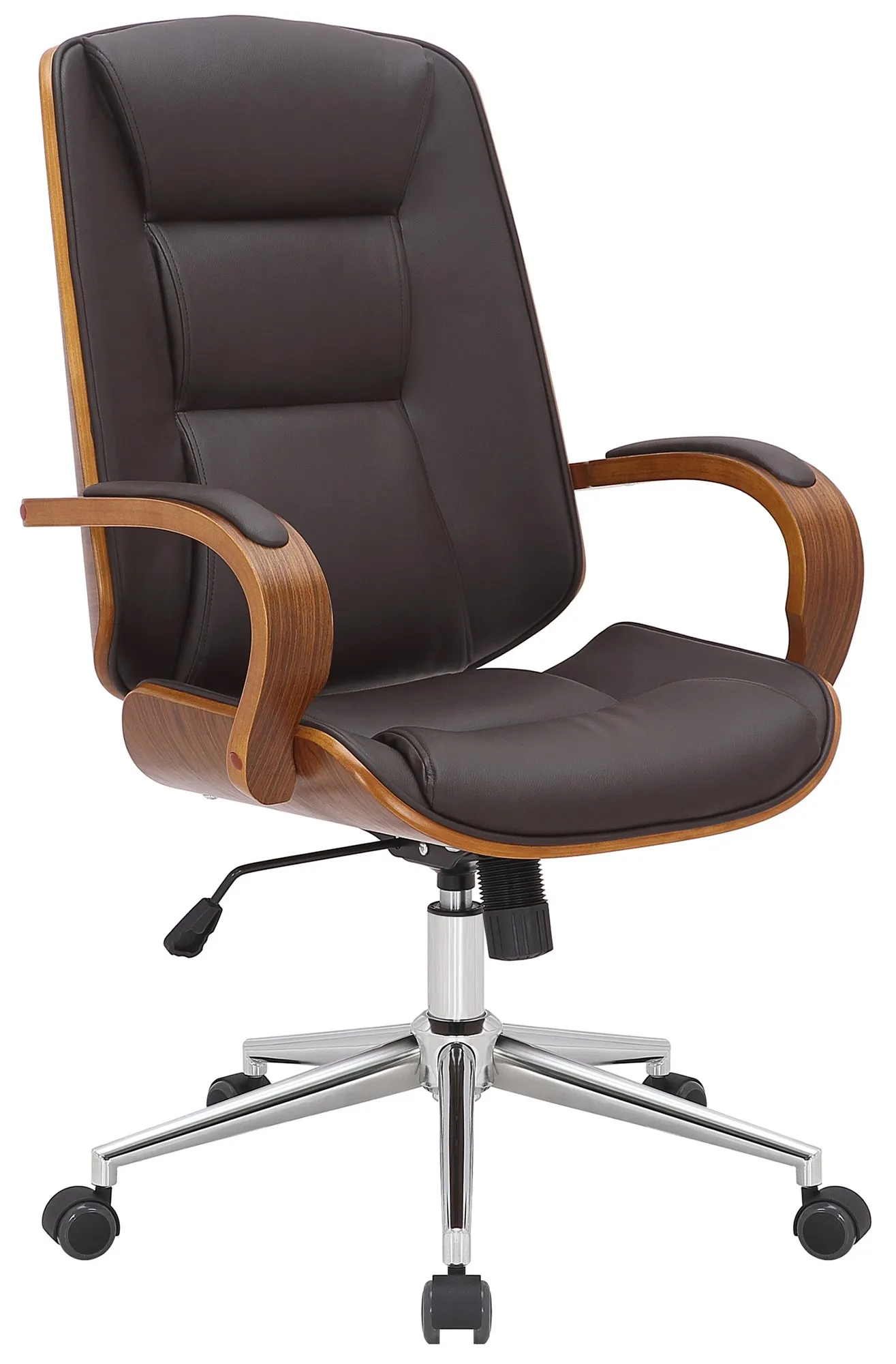 Bürostuhl Yankton 102-110x60x68 cm walnuss/braun