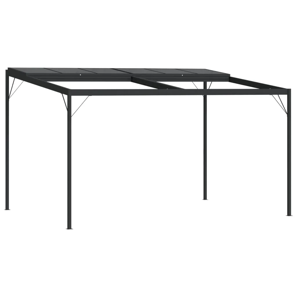 Pavillon mit Aluminium-Stahl-Gestell 396 x 294 x 246 cm Anthrazit