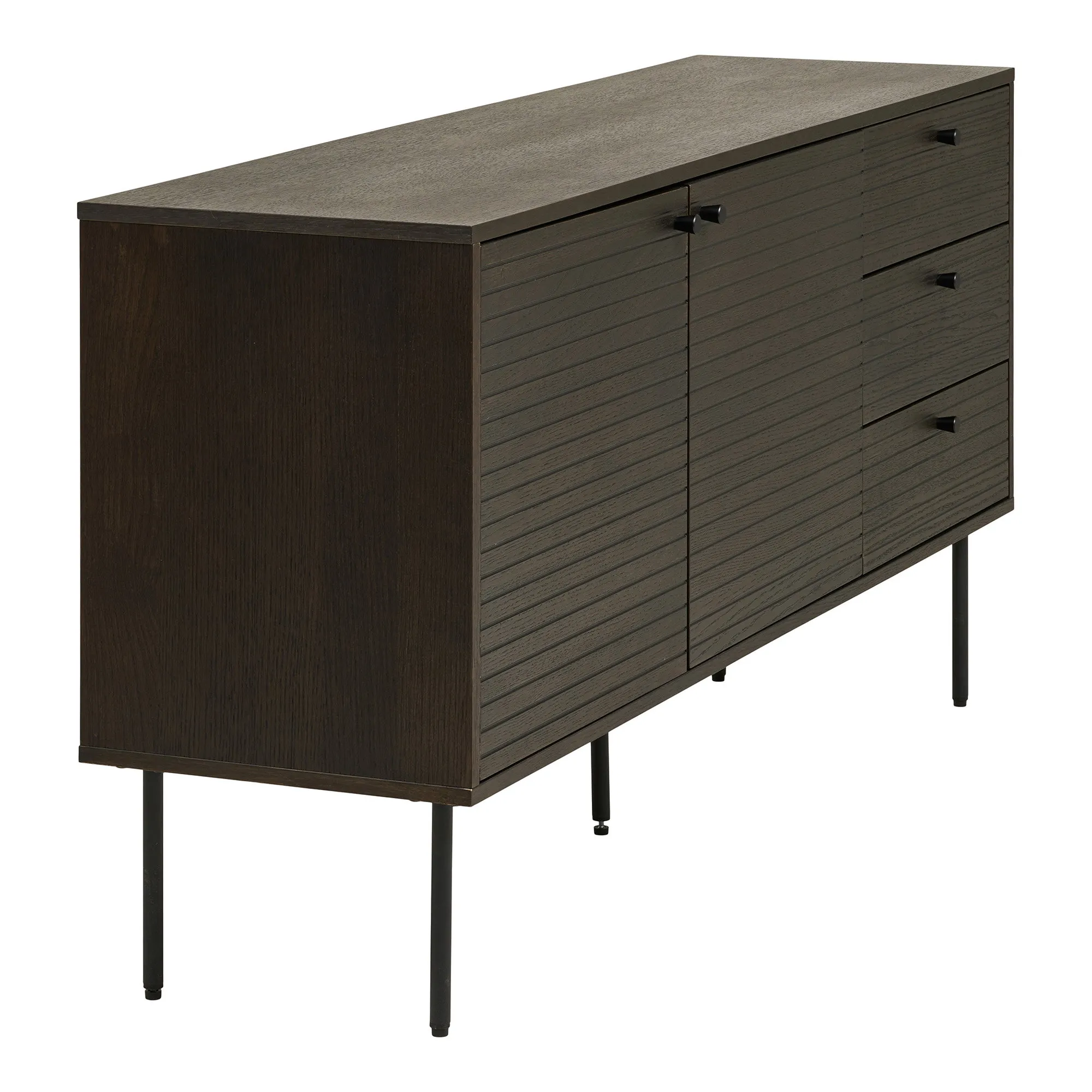 tinkaro Sideboard Kyoto Eichenfurnier, Melamin, MDF, Stahl -