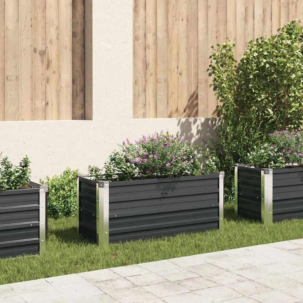 Anthrazitstahl Hochbeet 100 x 40 x 45 cm Kompakt und Robust
