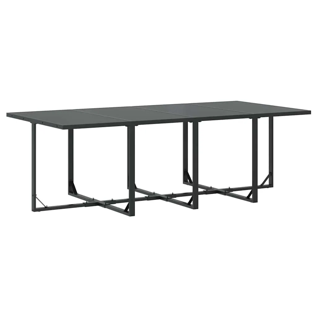 Modernes Garten-Esstisch-Set Schwarz 110x107x72 cm